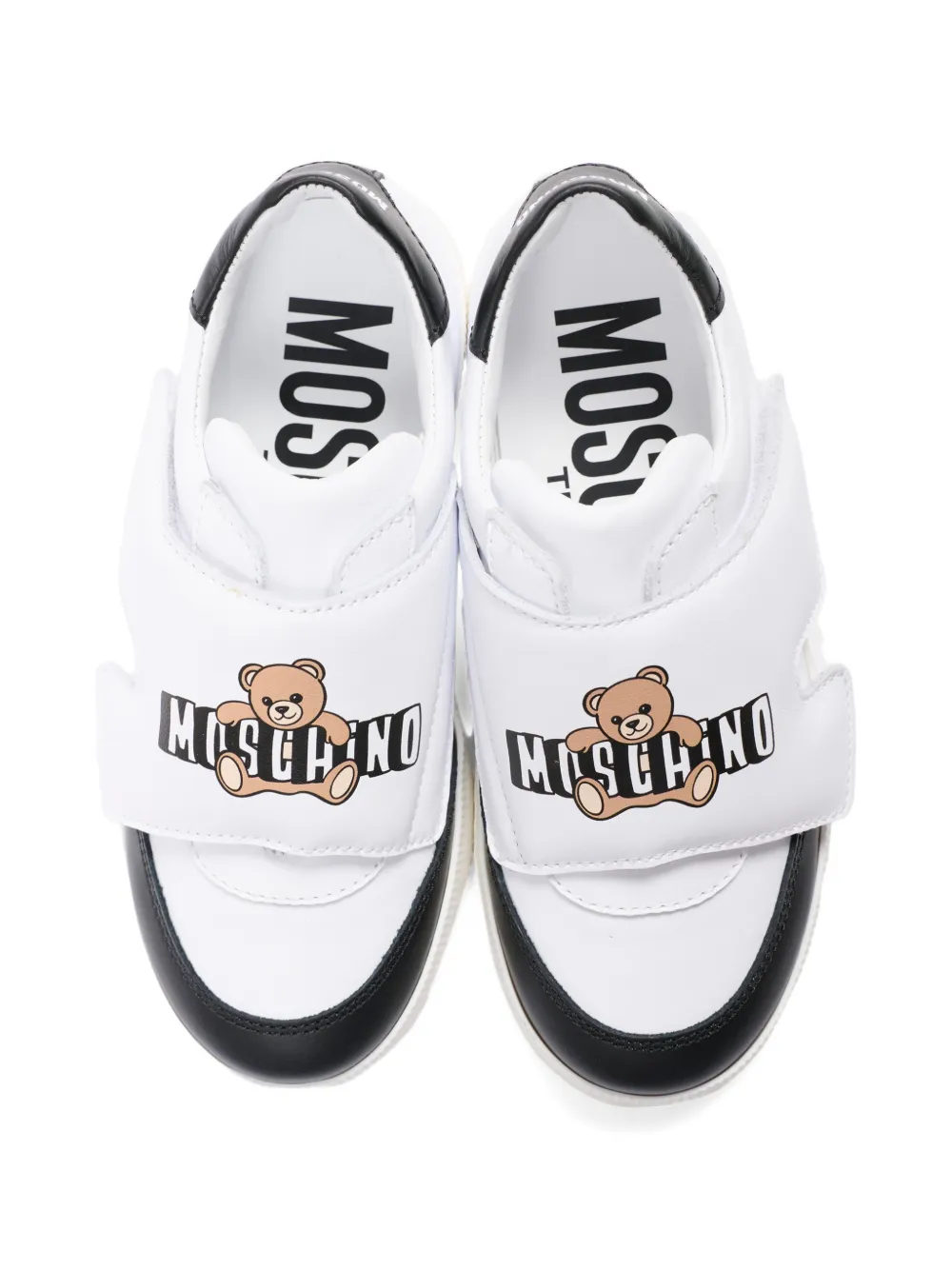 Moschino Kids appliqué low sneakers Wit
