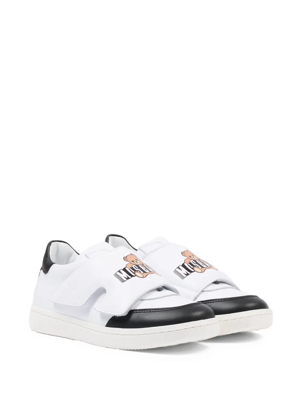 Moschino Kids appliqué low sneakers - Bianco