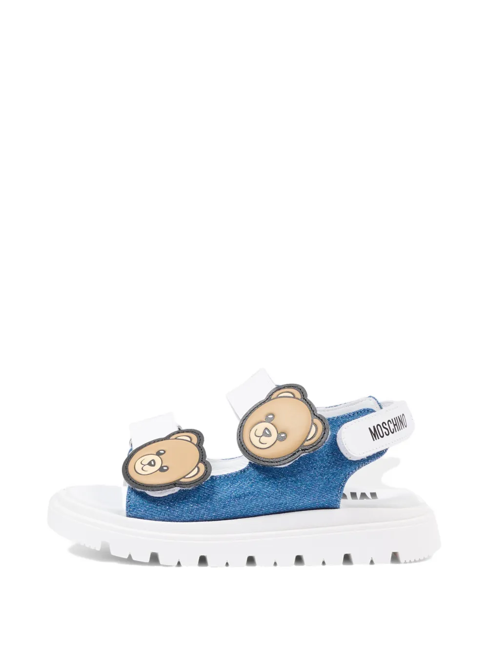 Moschino Kids Teddy-applique sandals Blauw
