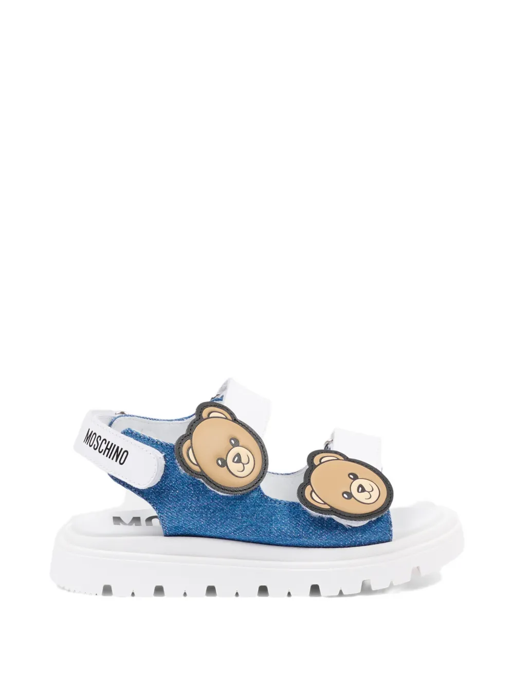 Moschino Kids Teddy-applique sandals Blauw