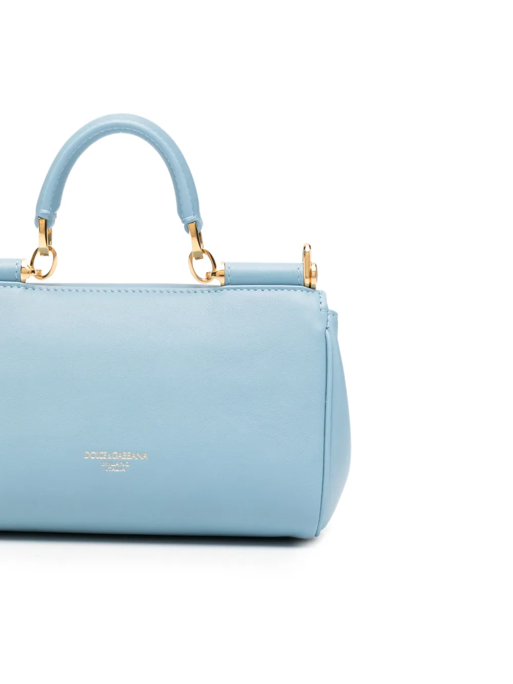 Dolce & Gabbana My Sicily leren mini-shopper Blauw
