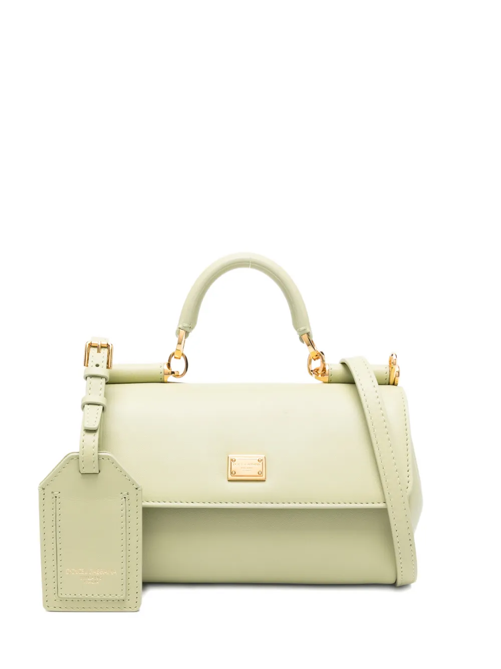 Dolce & Gabbana top handle charm clutch bag - Verde