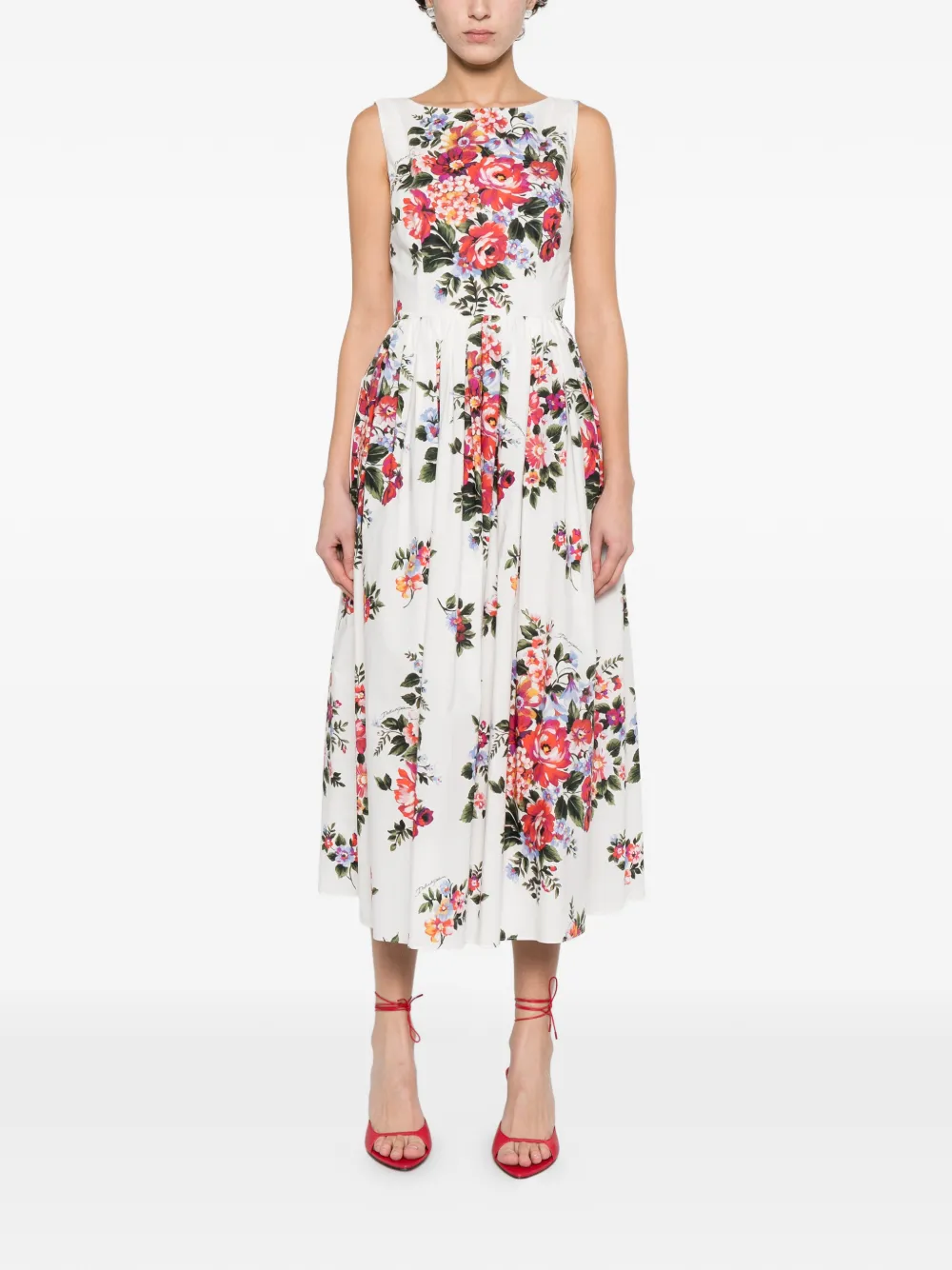 Dolce & Gabbana Jurk met bloemenprint Wit