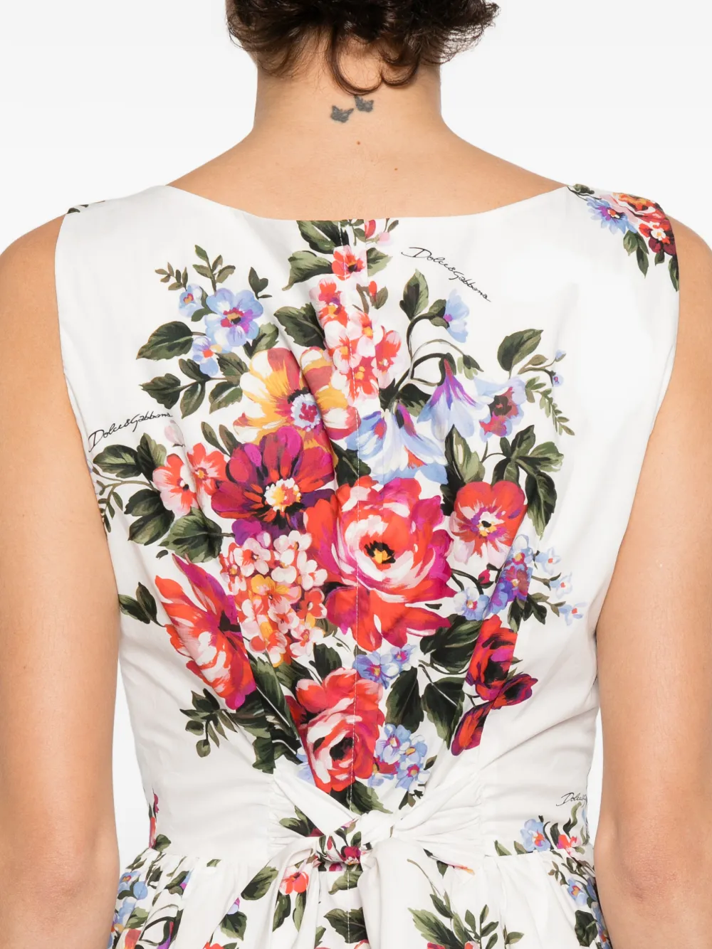 Dolce & Gabbana Jurk met bloemenprint Wit