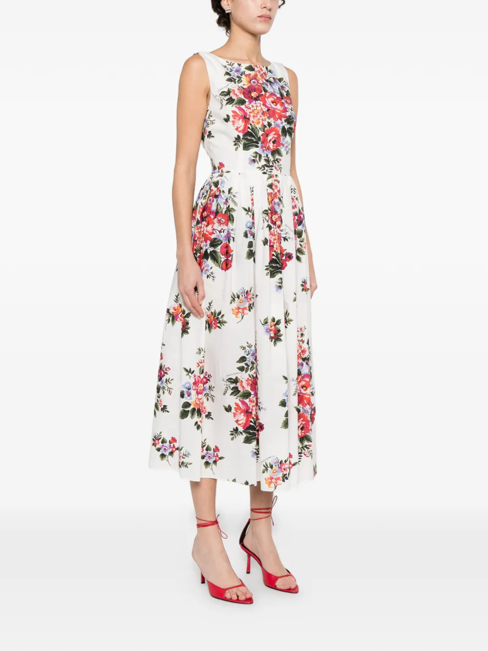 Dolce & Gabbana Jurk met bloemenprint Wit