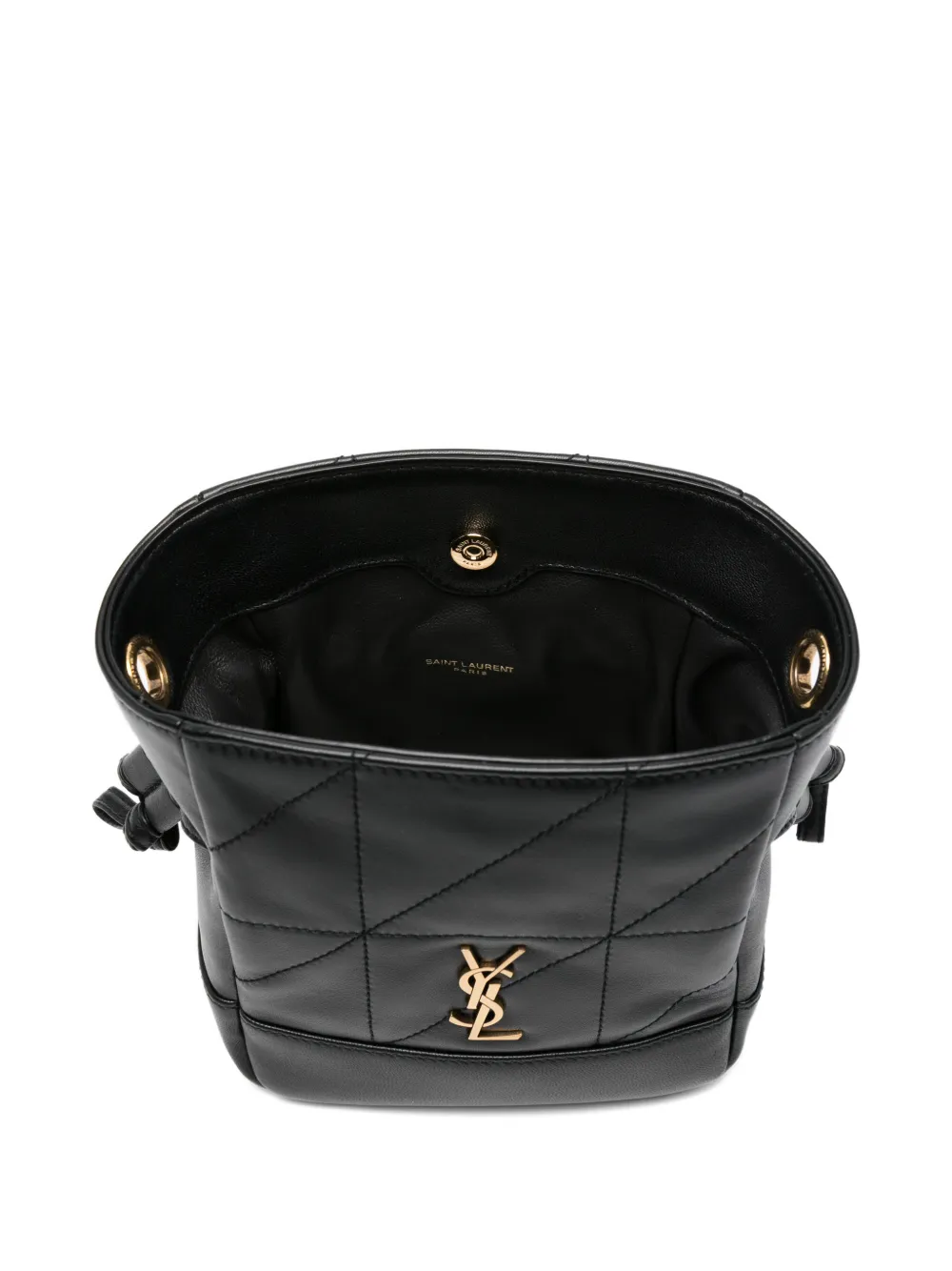 Saint Laurent Jamie gewatteerde mini-schoudertas met logo Zwart