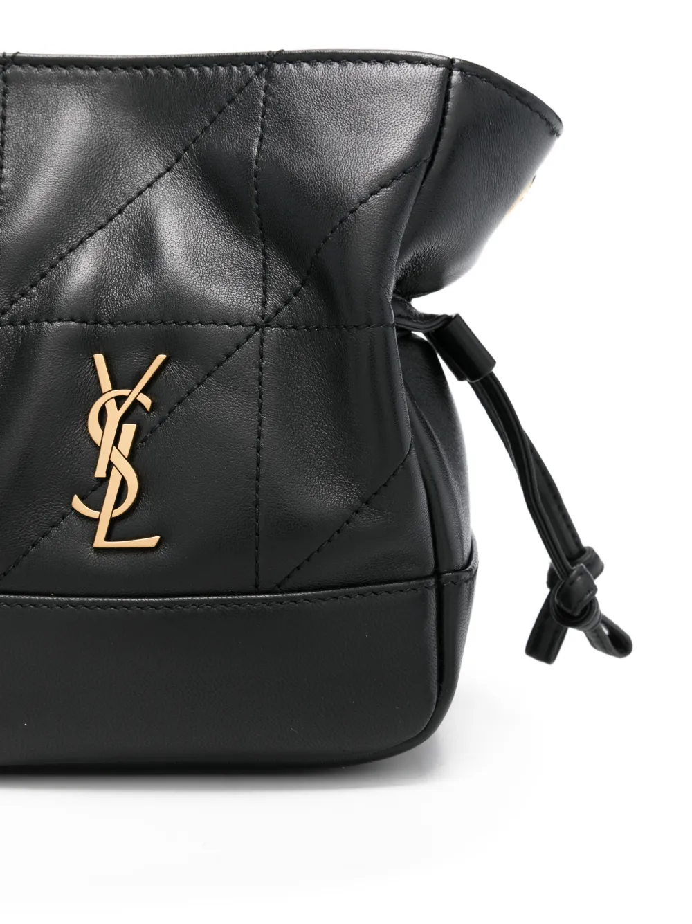 Saint Laurent Jamie gewatteerde mini-schoudertas met logo Zwart