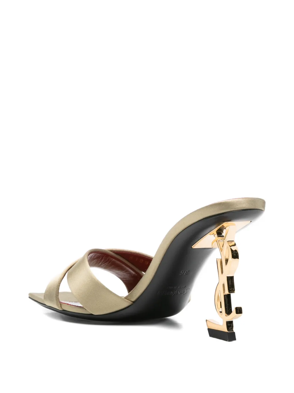 Saint Laurent Opyum sandalen verfraaid met logo Beige