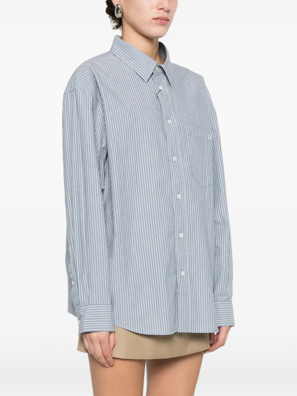  Dunst Striped Pocket Shirt - Blue 