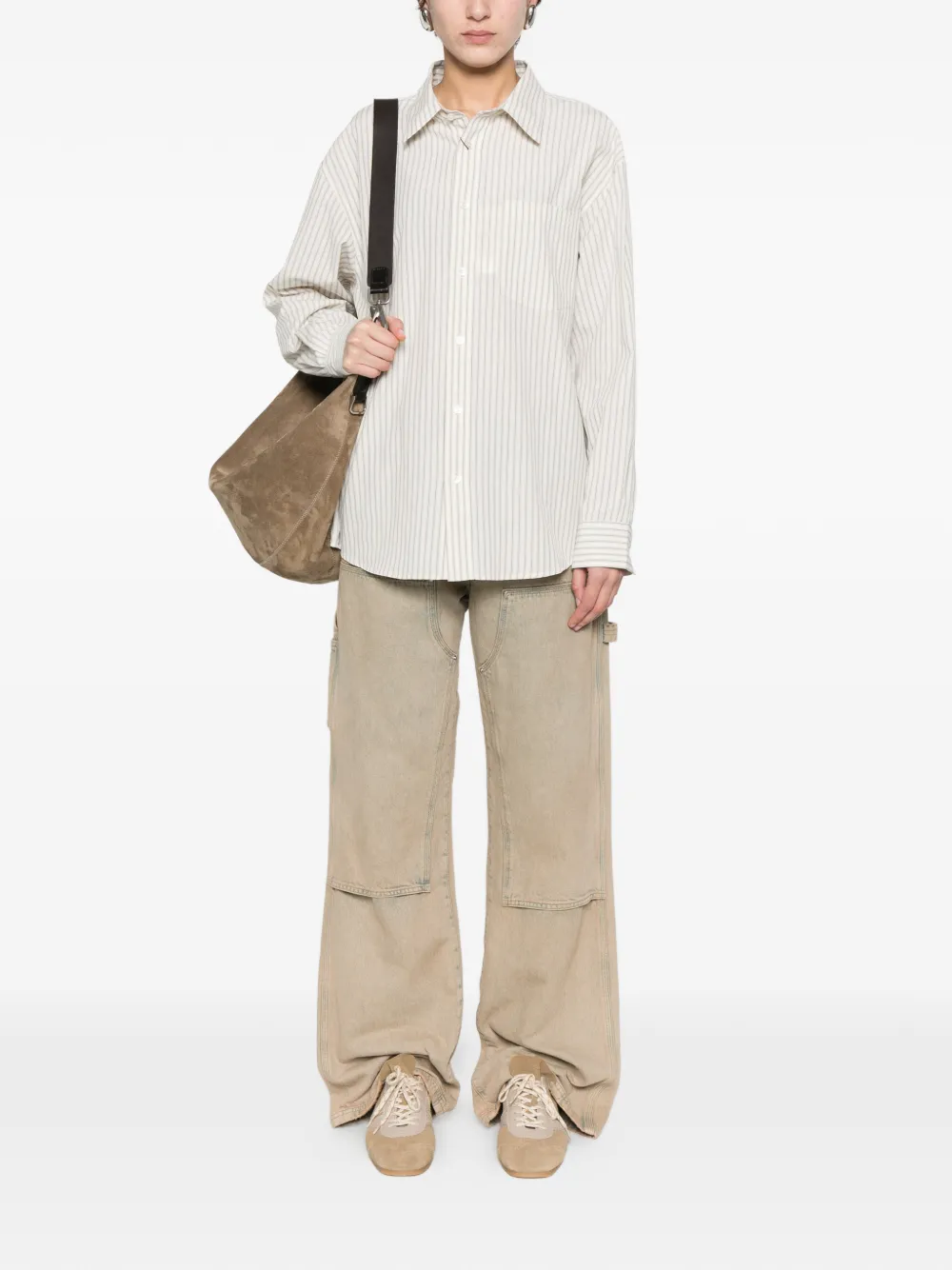  Dunst Striped Pocket Shirt - Neutrals 