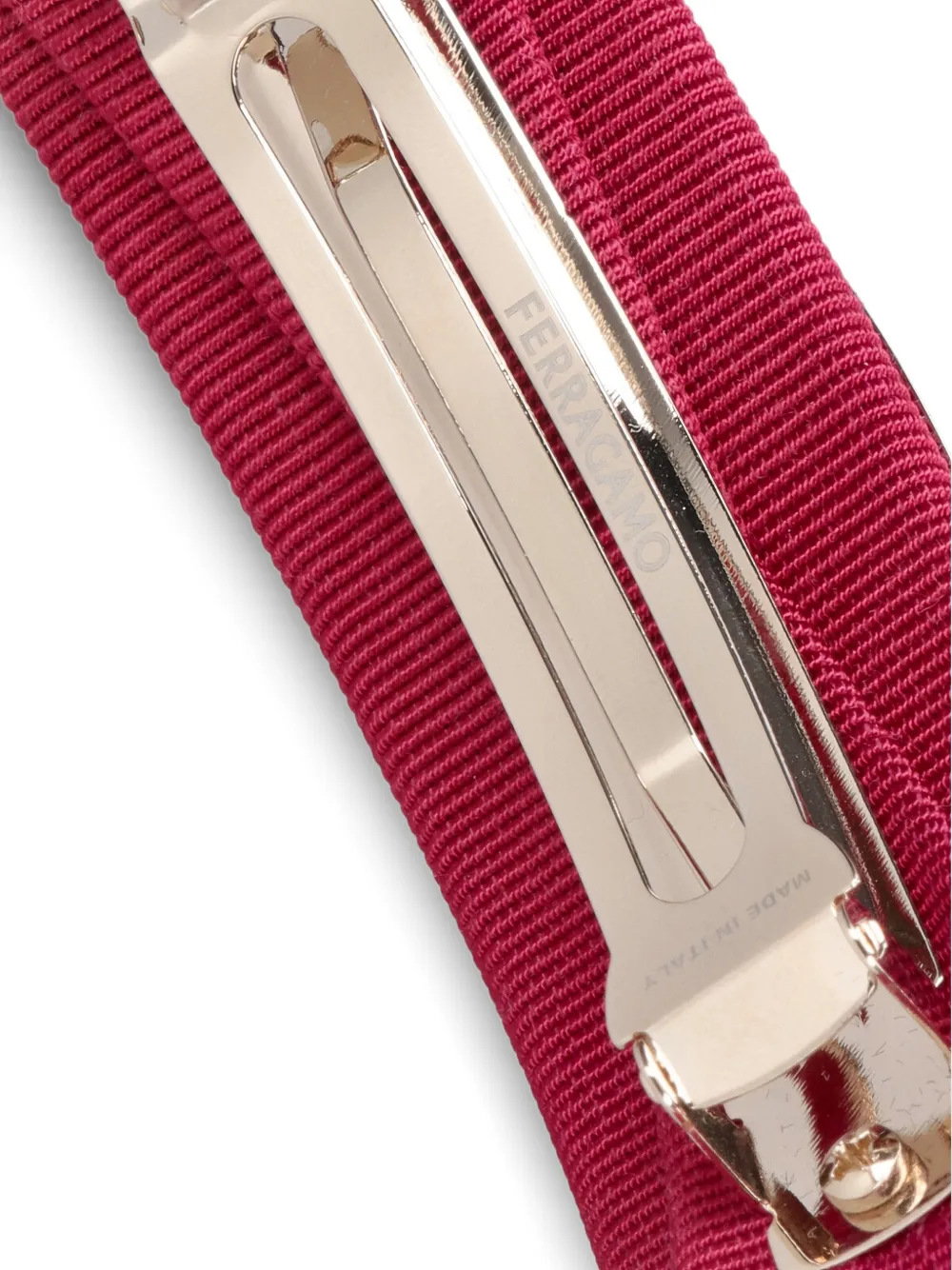 Ferragamo Haarspeld met strik Rood