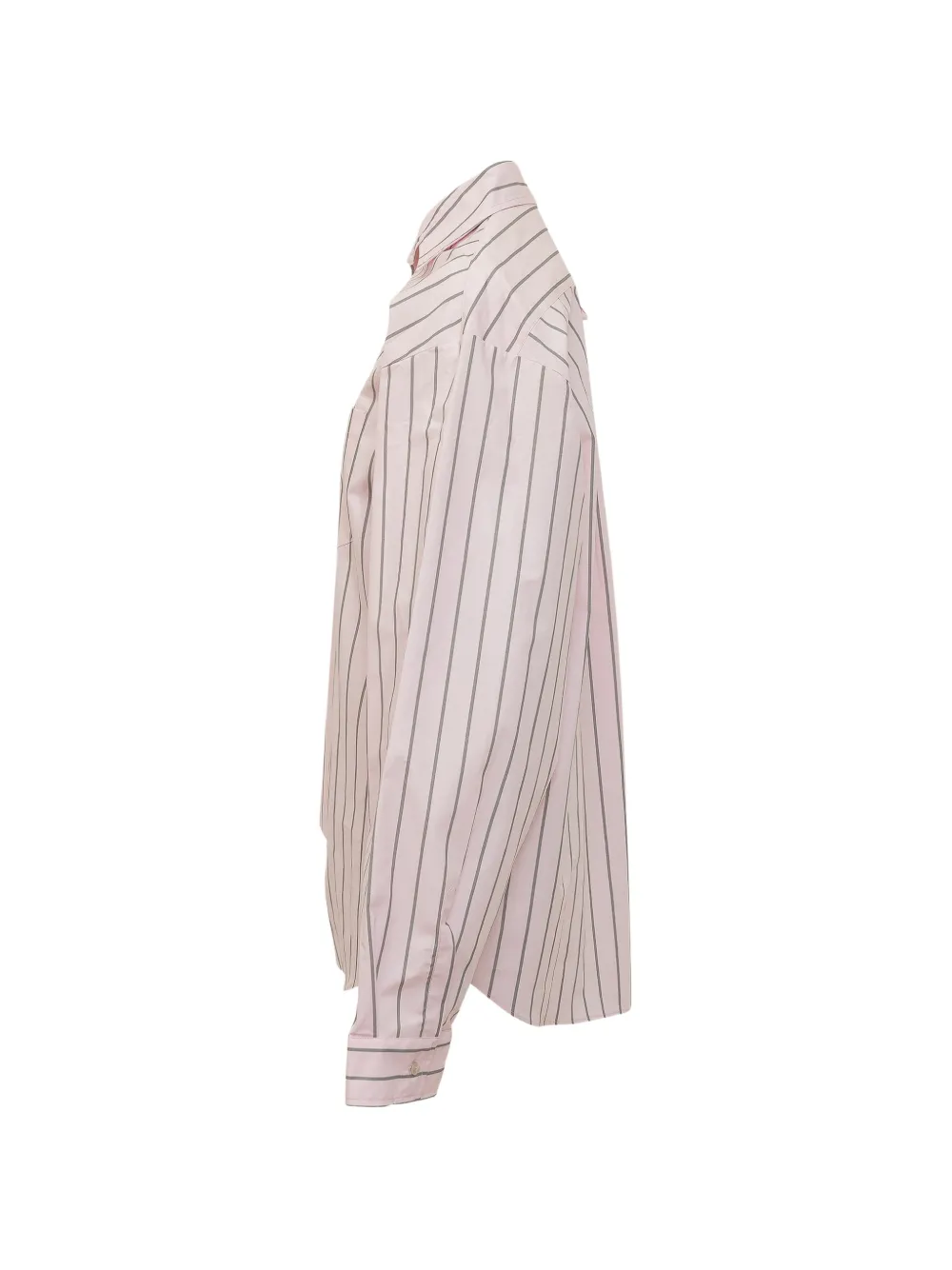  A Paper Kid Striped Over Shirt - Pink 