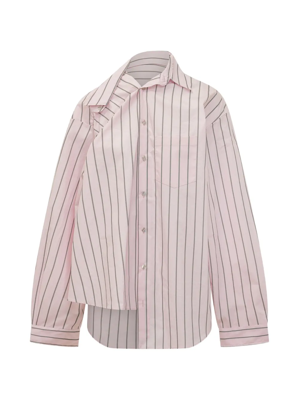 A Paper Kid striped over shirt - Rosa