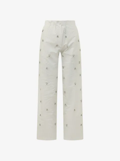 A Paper Kid Calça com aplicação de cristais