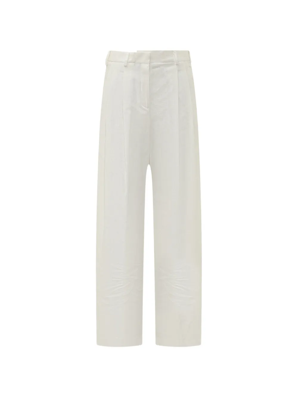 A Paper Kid pleated linen-trousers - Bianco