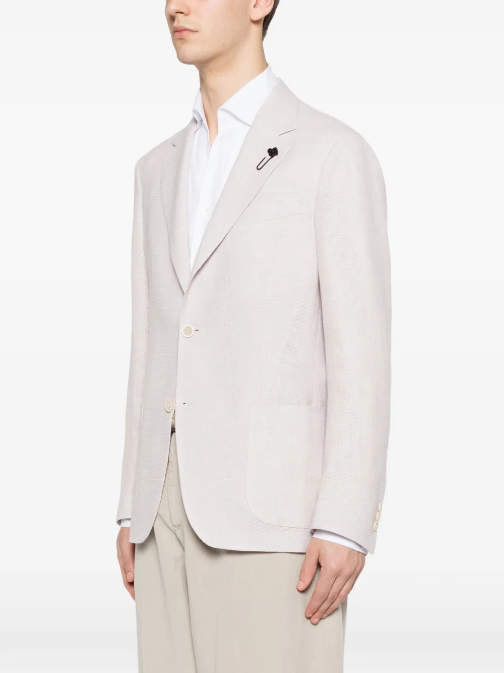 Lardini Blazer met opgestikte zak Paars