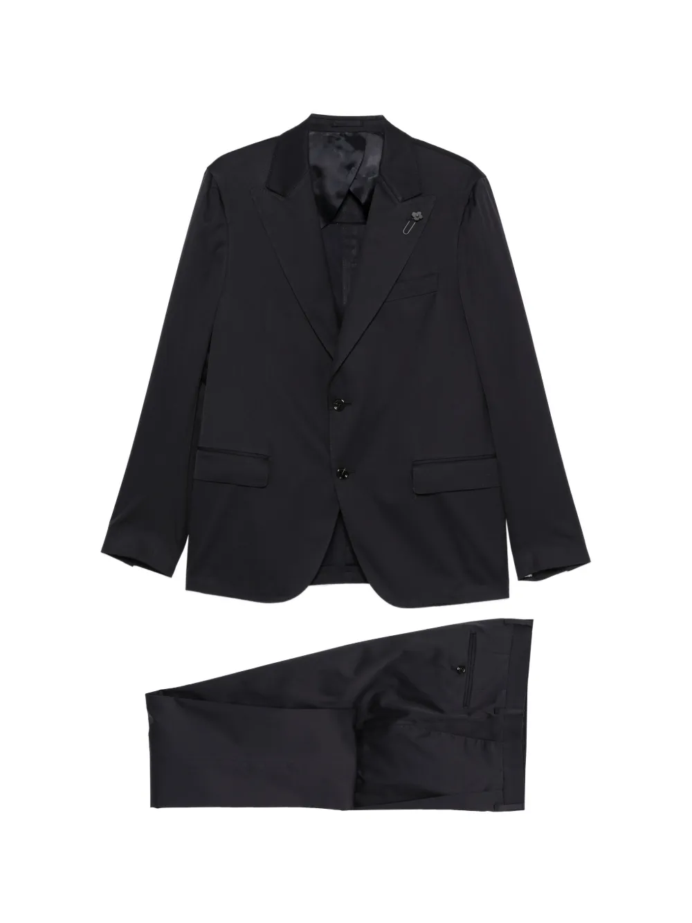 Lardini single-breasted cotton suit - Blu