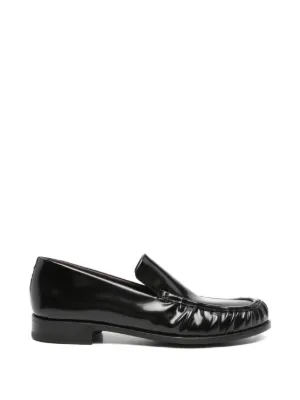 Jil Sander レザーローファー | ブラック | FARFETCH JP