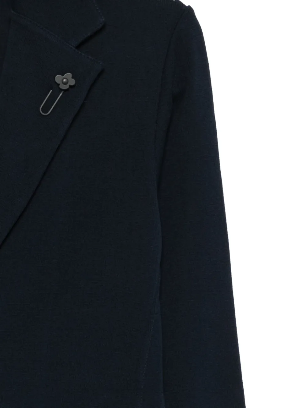  Lardini Brooch Knit Blazer - Blue 