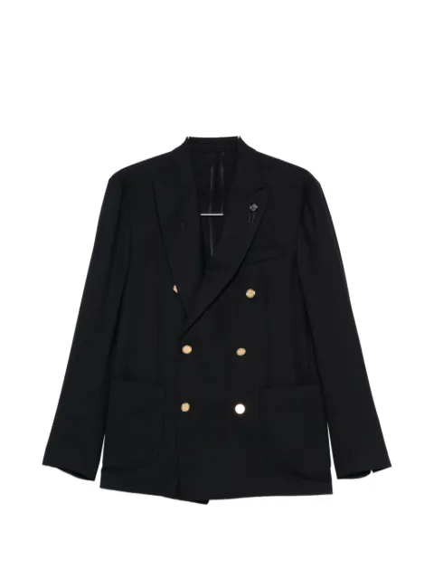 Lardini double-breasted gold-tone blazer