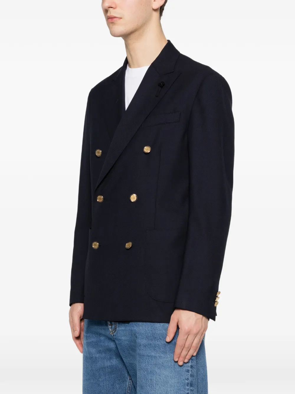 Lardini Blazer met dubbele rij knopen Zwart