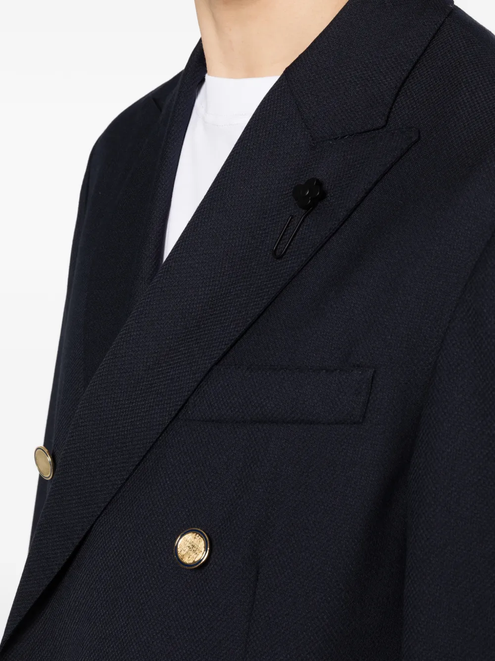 Lardini Blazer met dubbele rij knopen Zwart