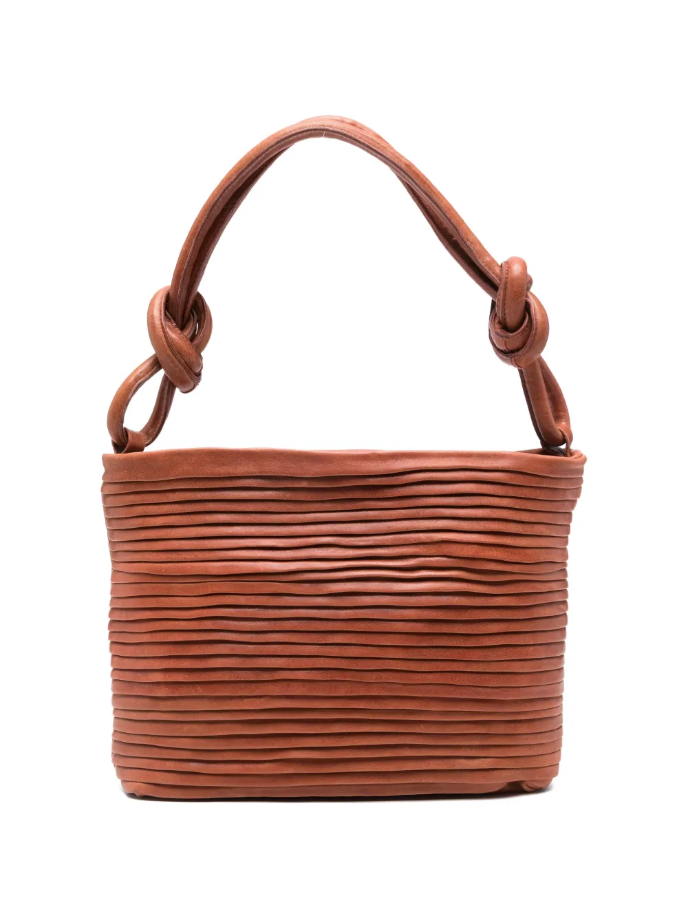 SOMMET medium Aisha knotted-detail tote bag - Marrone