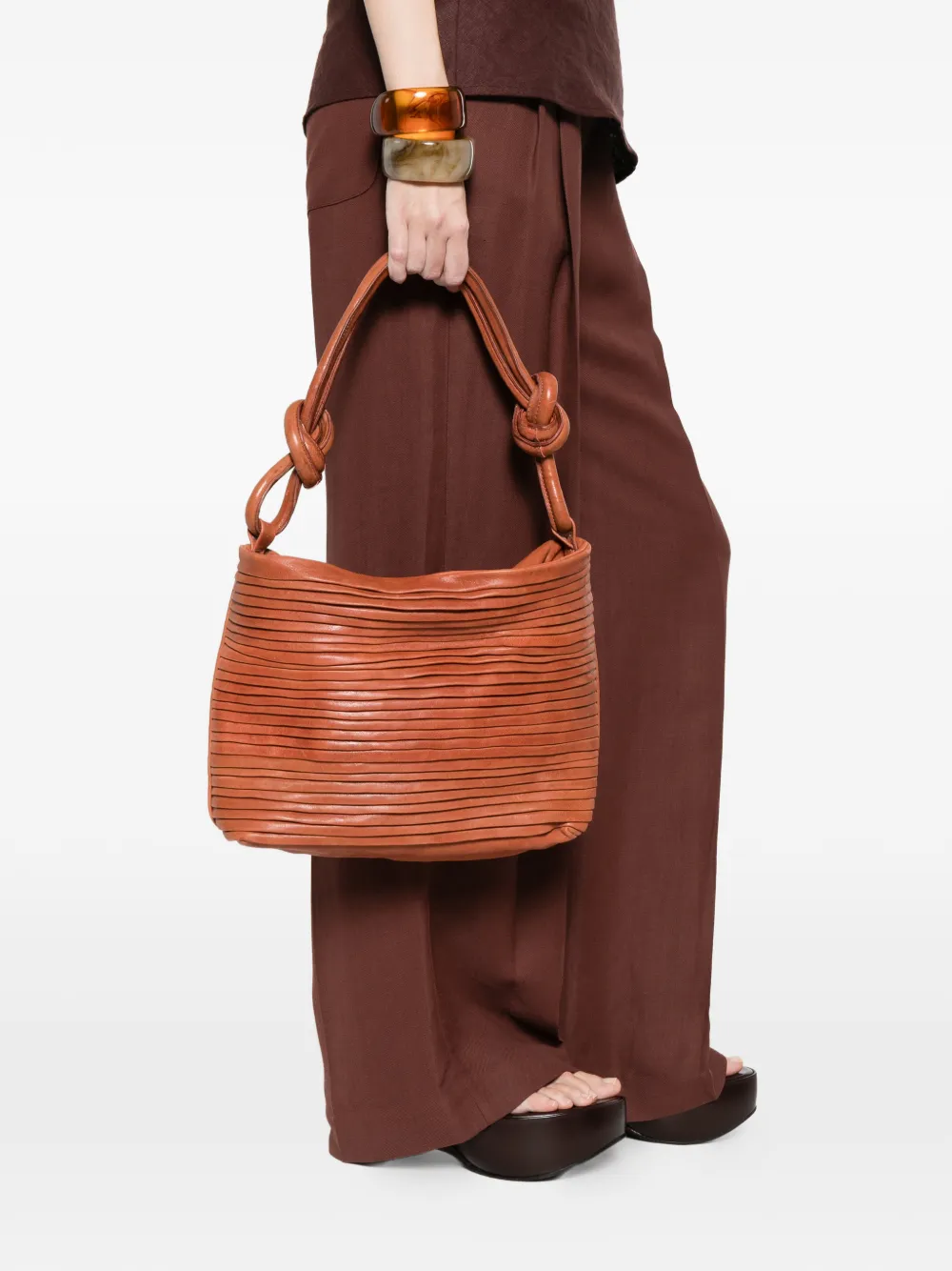 Medium Aisha Knotted-Detail Tote Bag