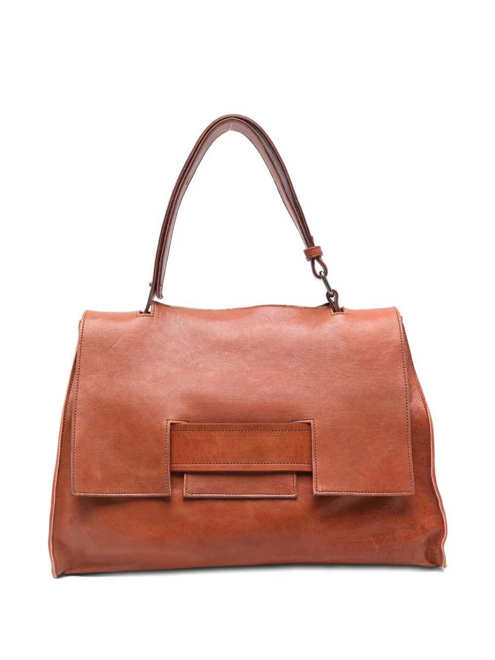 SOMMET My Way flap-top leather shoulder bag - Marrone