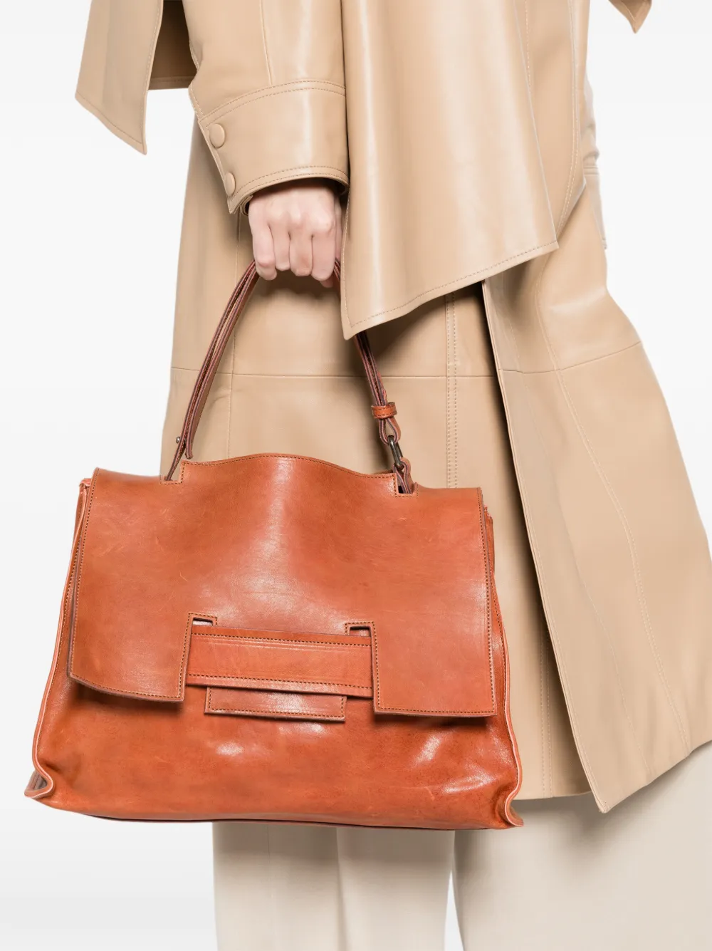 My Way Flap-Top Leather Shoulder Bag