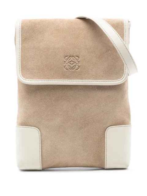 Loewe Pre-Owned sac à bandoulière Anagram en daim (2003)