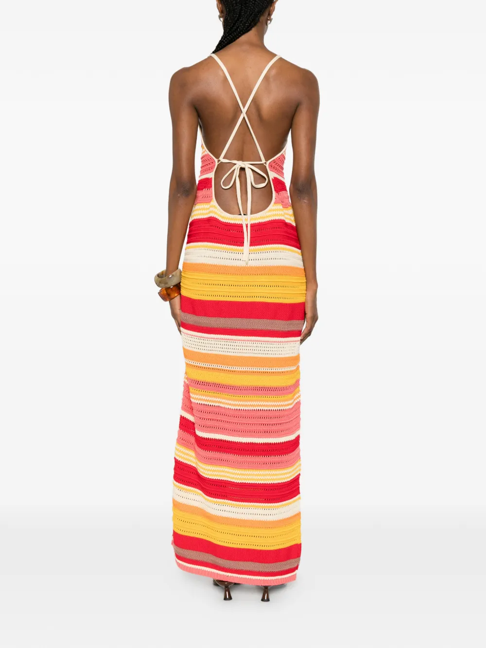Sleeveless Striped Midi Dress