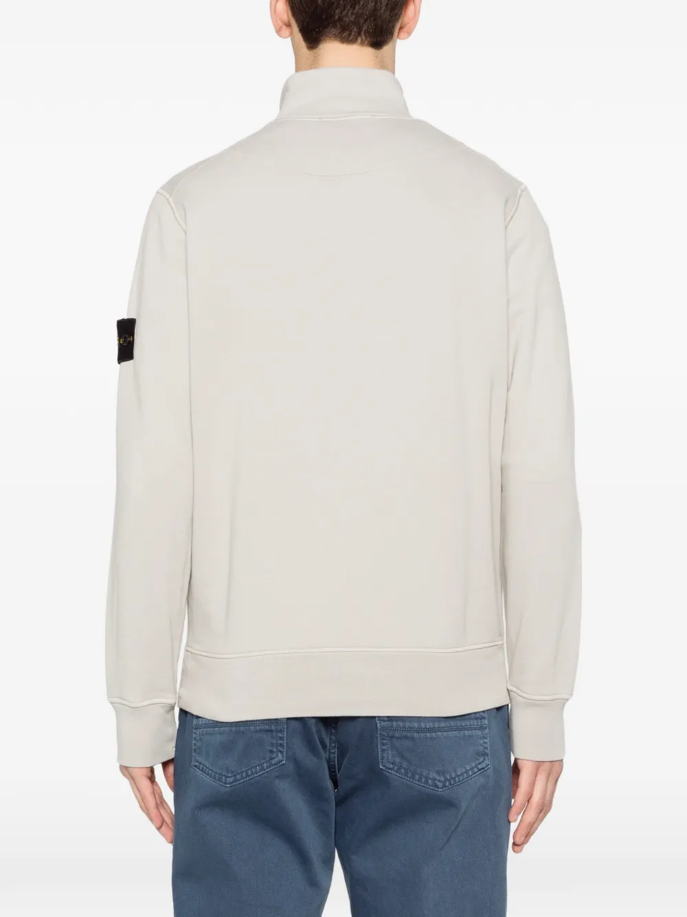 Stone Island 6100070 fleece sweater van biologisch katoen Beige