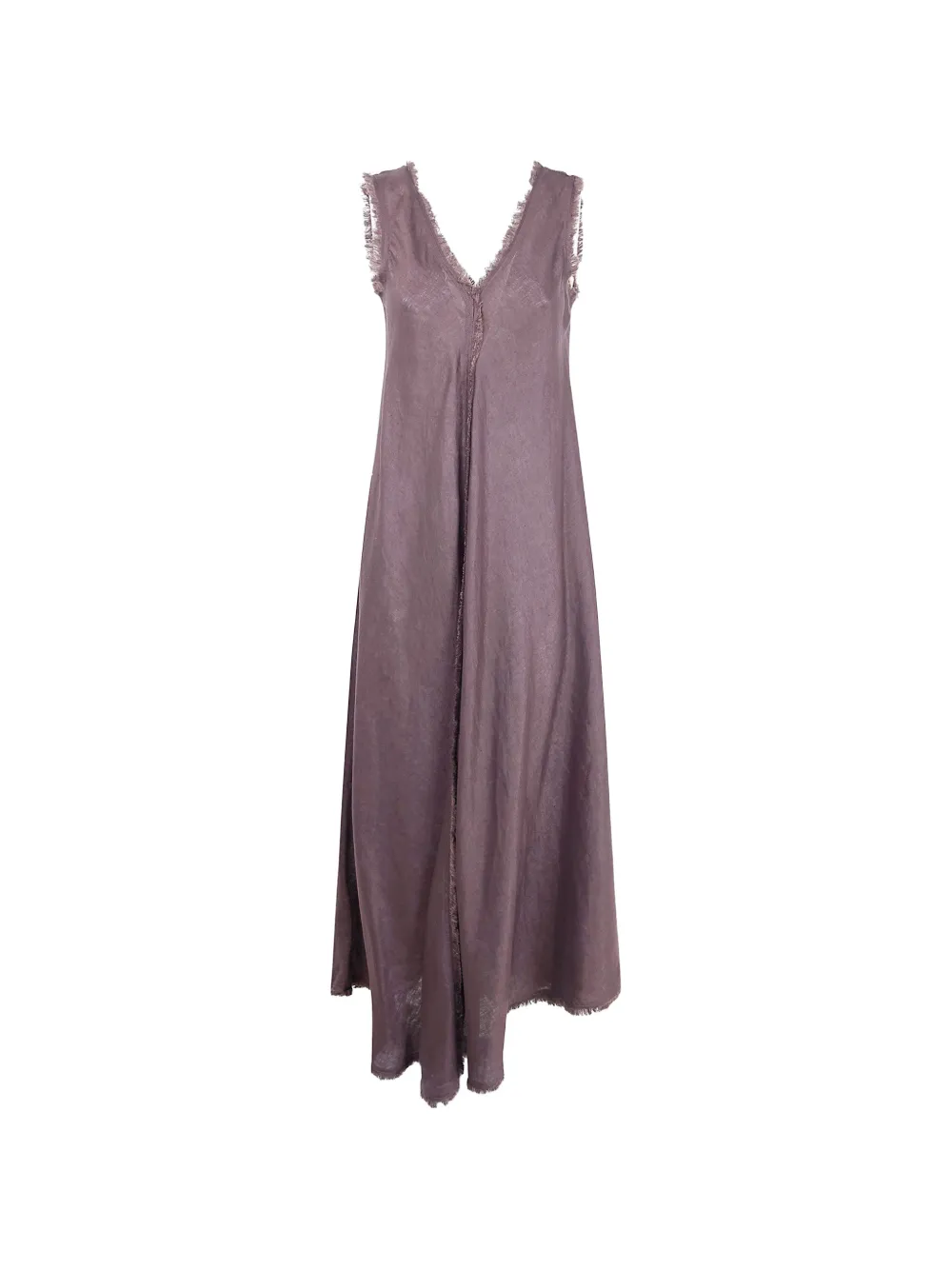 P.A.R.O.S.H. frayed V-neck dress - Purple