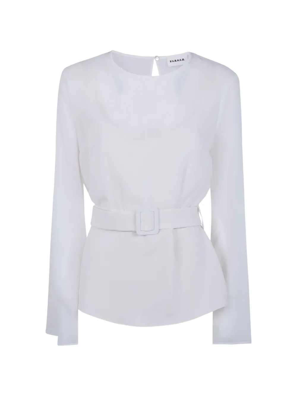 P.A.R.O.S.H. belted blouse - Bianco