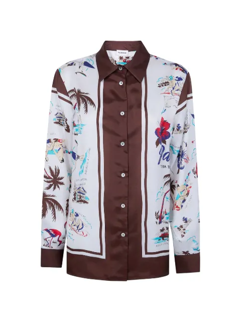 P.A.R.O.S.H. camisa con palmeras estampadas
