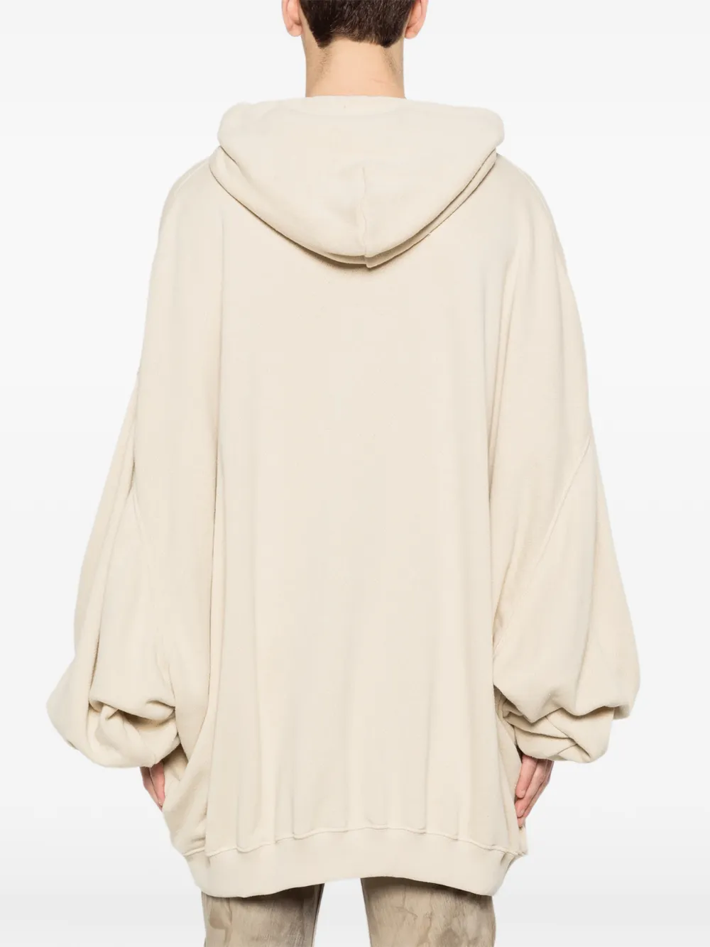 Rick Owens Oversized hoodie met buidelzak Beige