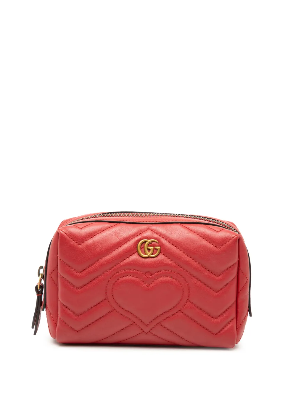 Gucci Pre-Owned Trousse GG Marmont in pelle matelassé 2000-2015 - Rosso