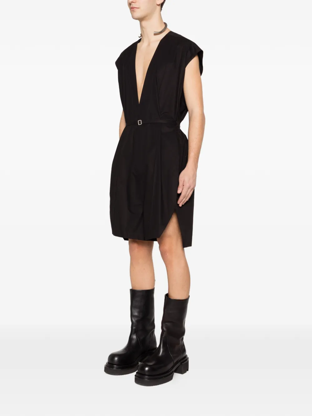  Rick Owens Belted Jumpsuit - Black 