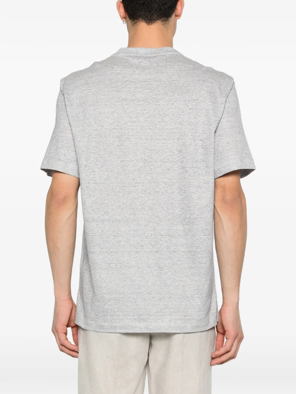 Brioni Gestreept T-shirt Blauw