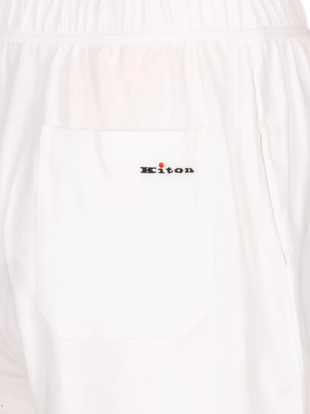Kiton Pyjamashorts met elastische tailleband Wit