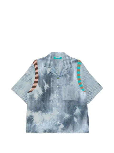 BARROW check panelled shirt