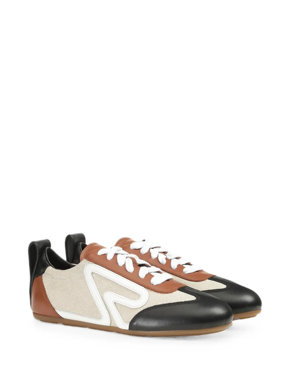 Sergio Rossi Sr Rush panelled sneakers Beige