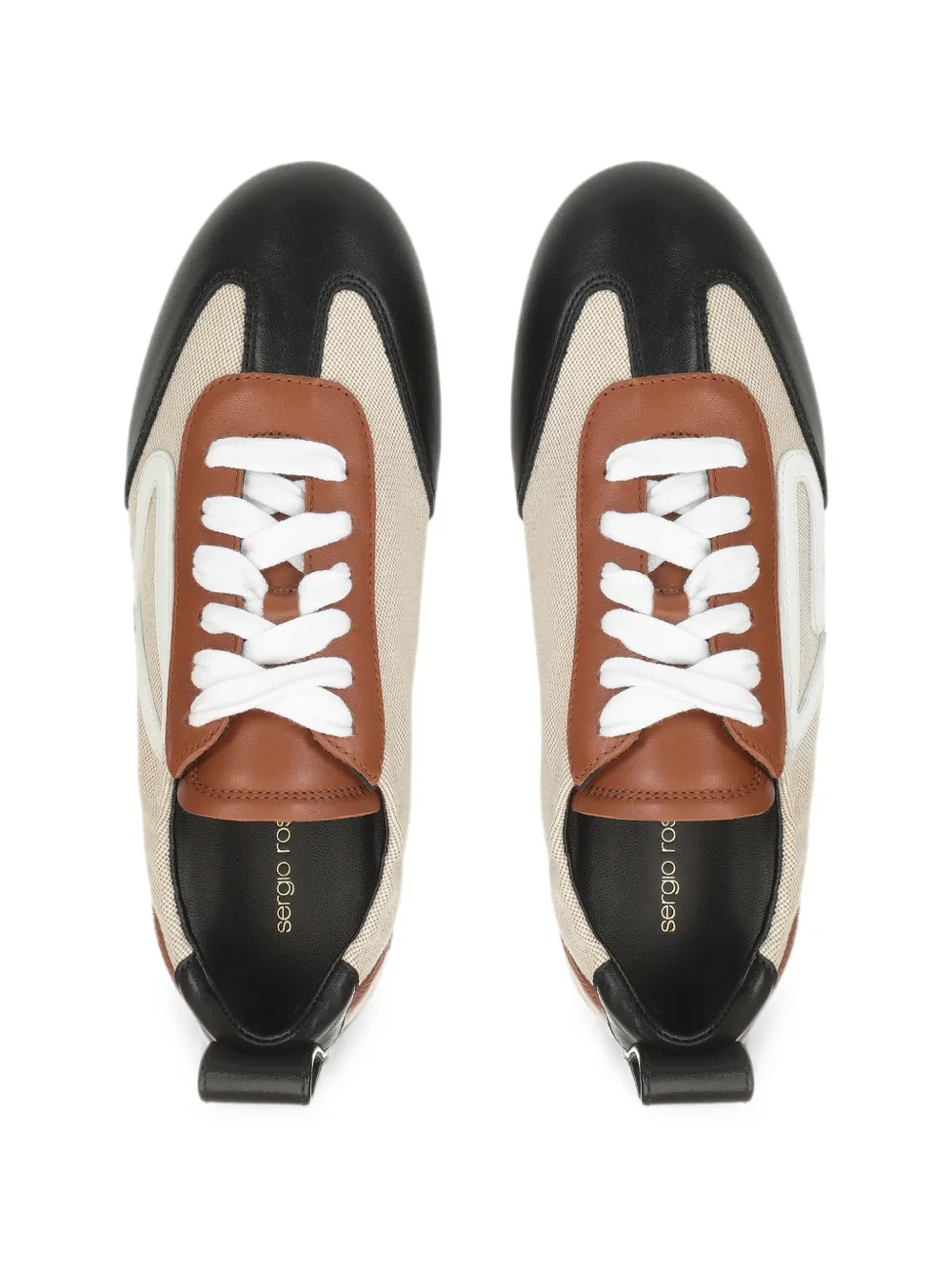 Sergio Rossi Sr Rush panelled sneakers Beige