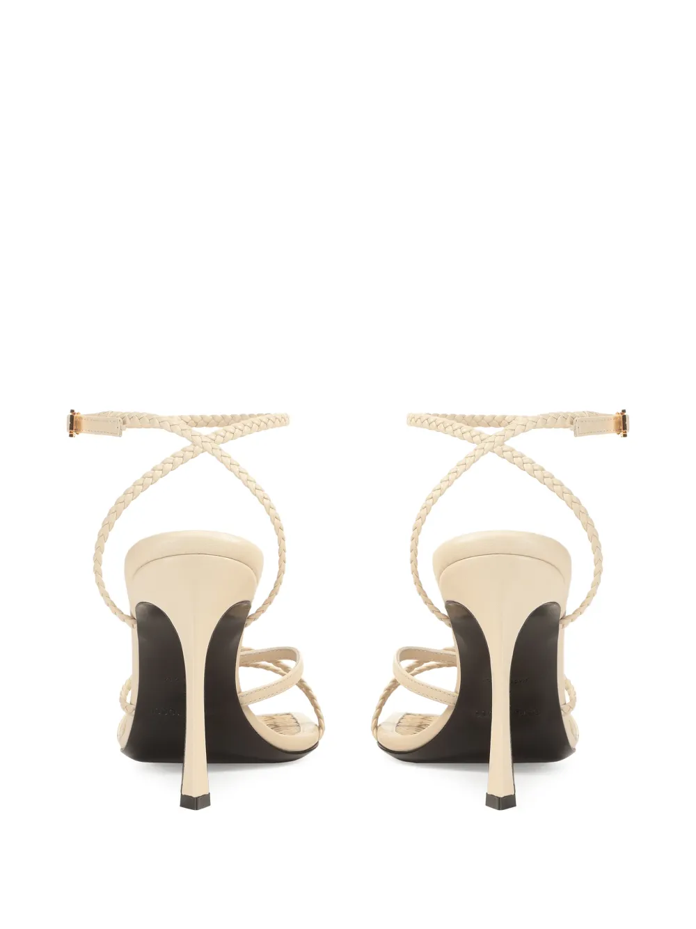 Sergio Rossi Sandalen van gevlochten leer Beige