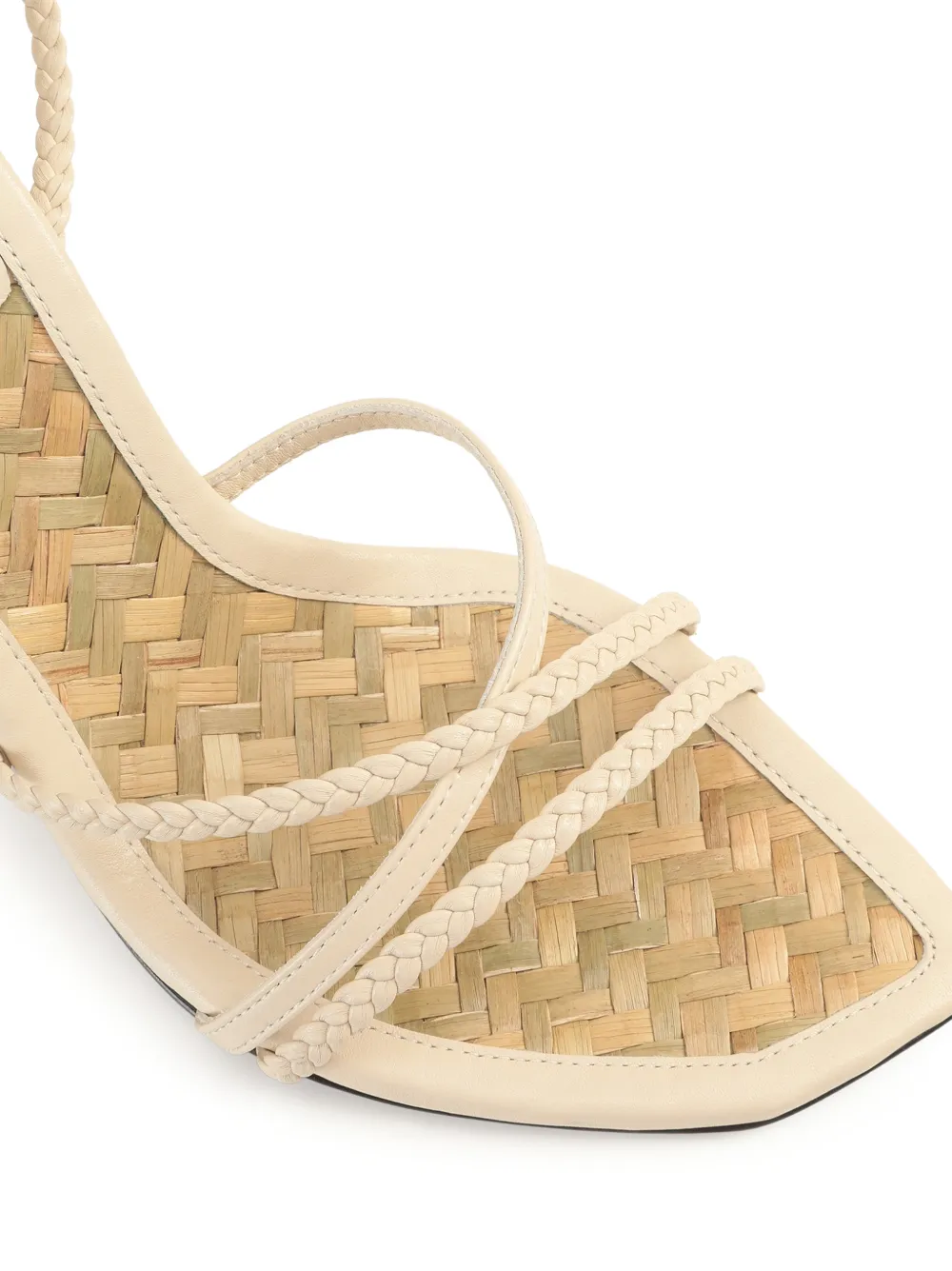 Sergio Rossi Sandalen van gevlochten leer Beige