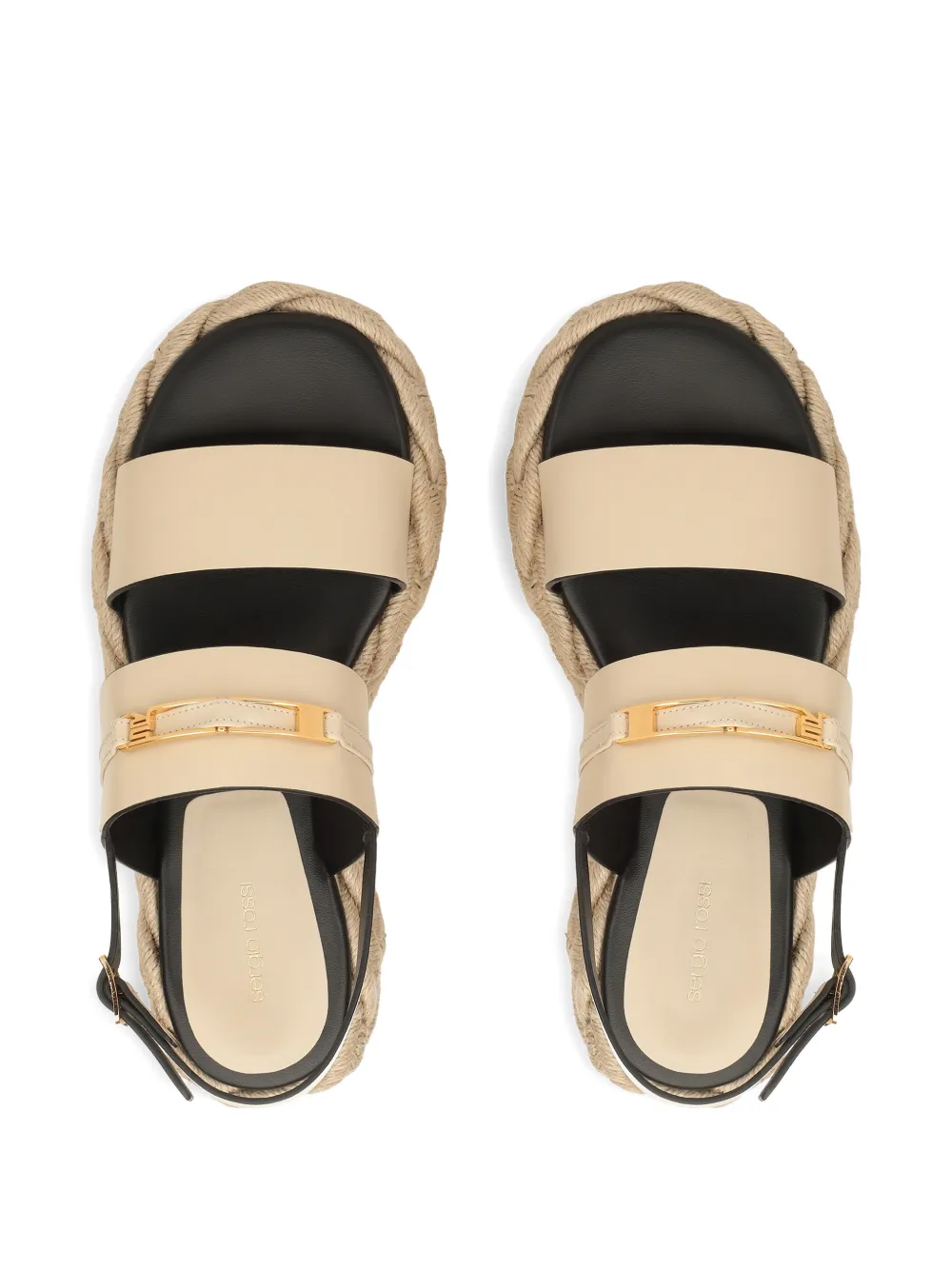 Sergio Rossi Bitt sandalen met plateauzool Beige