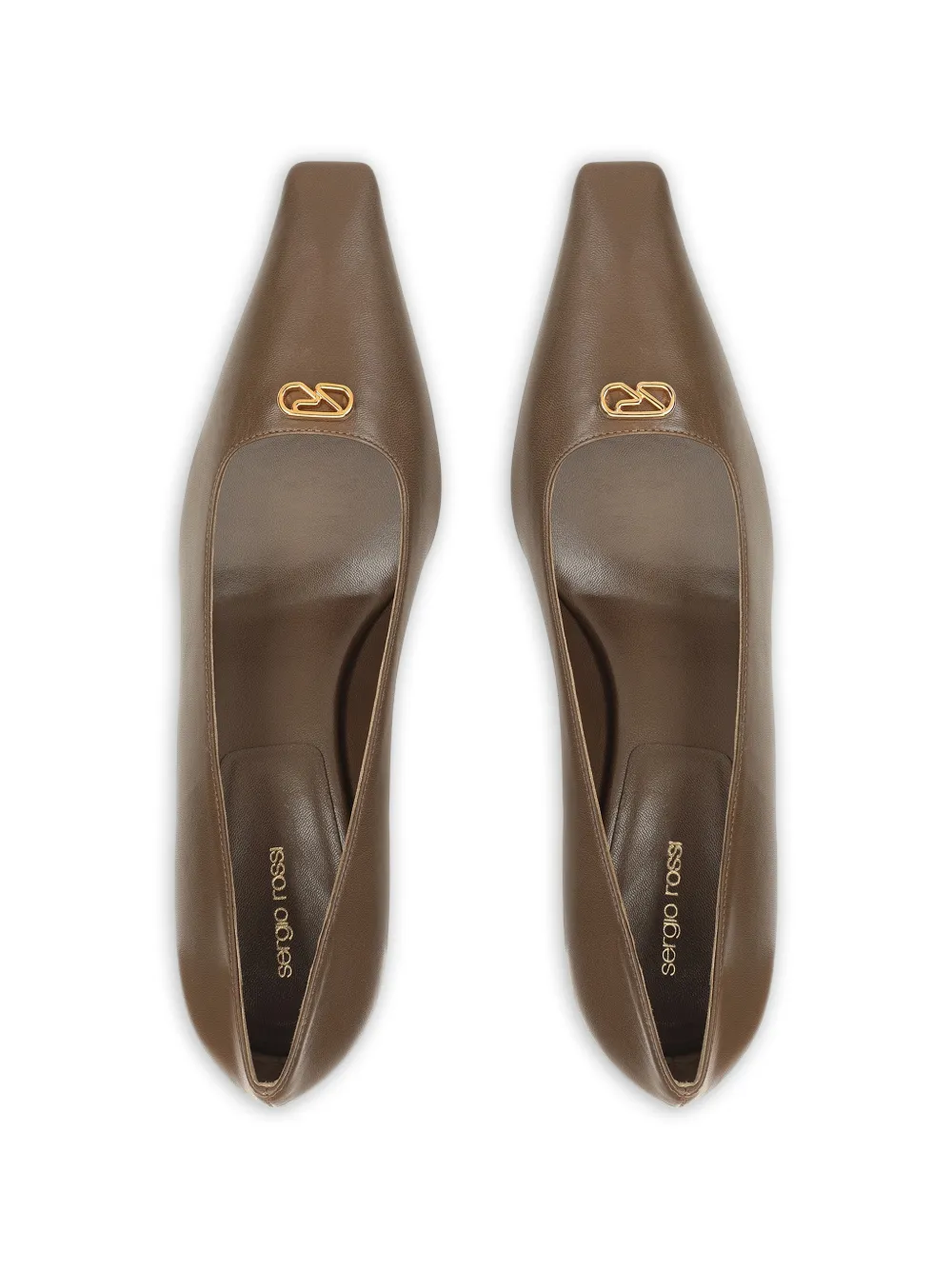 Sergio Rossi Surge pumps met logo Bruin