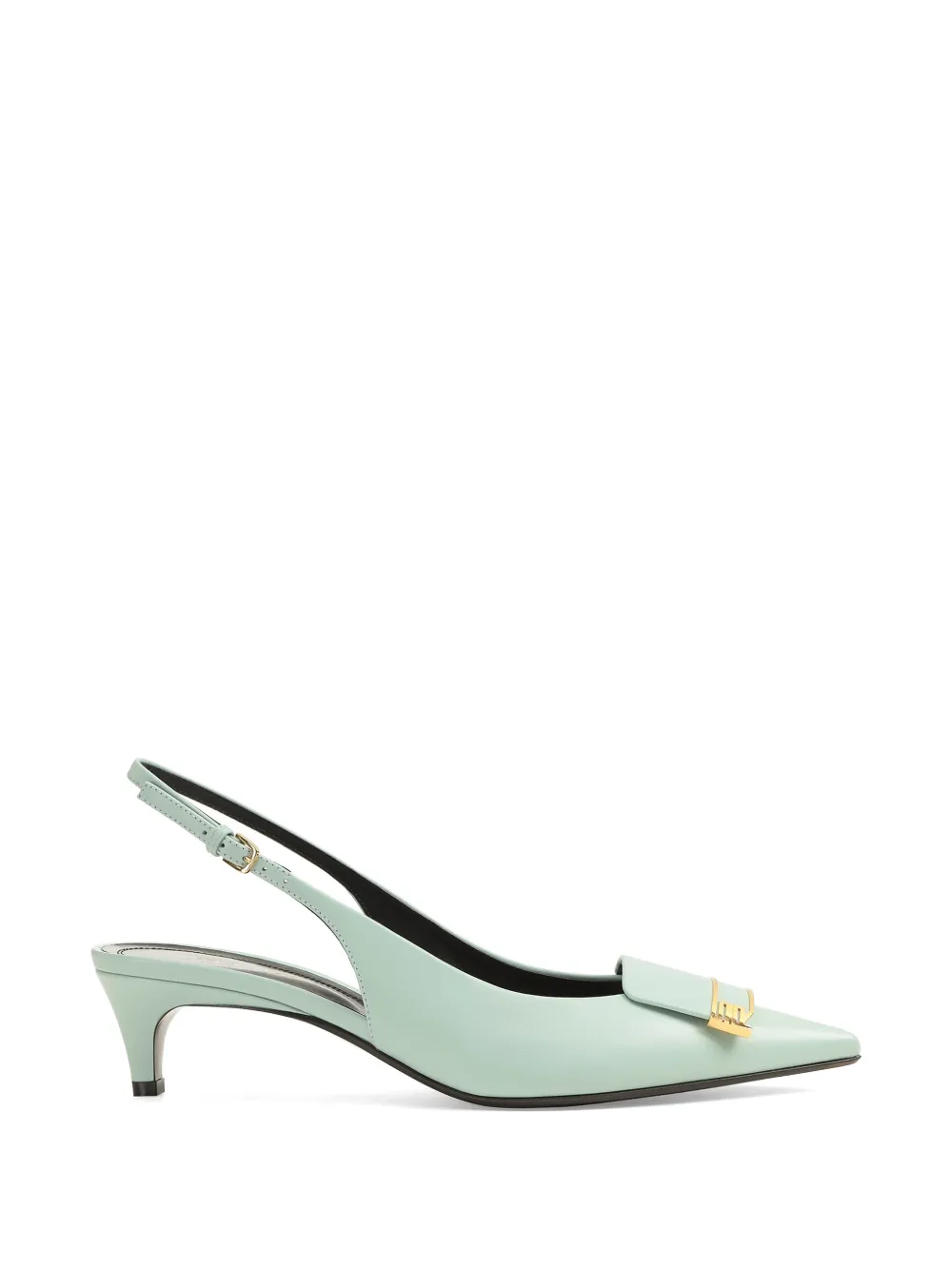Sergio Rossi Pumps met puntige neus en logoplakkaat Blauw