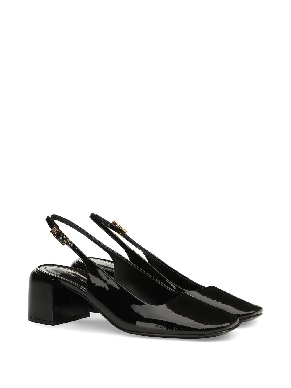 Sergio Rossi Convex leren sandalen Zwart